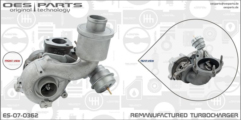 OES PARTS kompresorius, įkrovimo sistema ES-07-0362